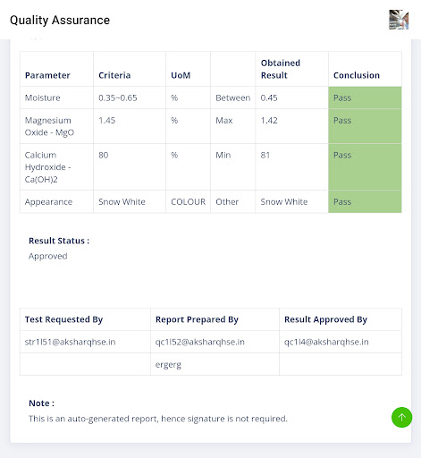 Laboratory Quality Assurance Screen 3
