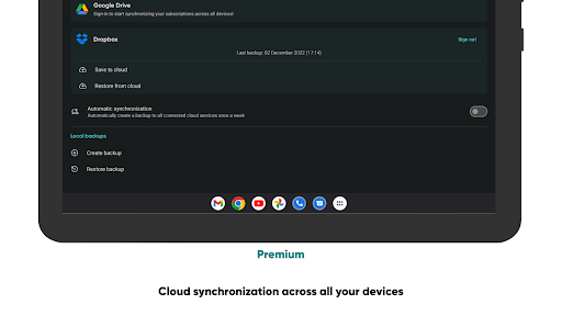 Screenshot of Tilla Premium