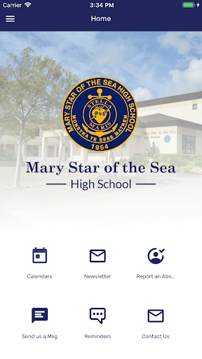 Android application Mary Star of the Sea H.S. screenshort