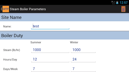 WTP Product Estimator Screen 2