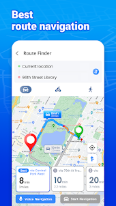 Mapa GPS: planejador de rotas