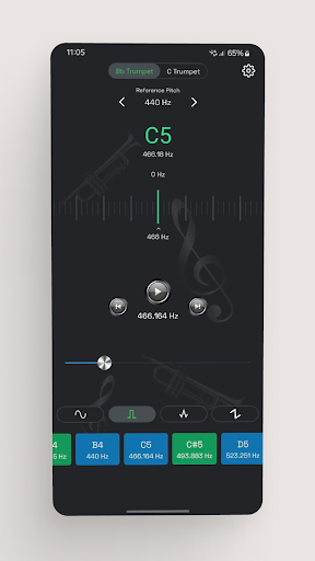 Screenshot of Trumpet Tuner