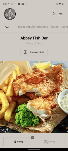 Android application Abbey Fish Bar screenshort