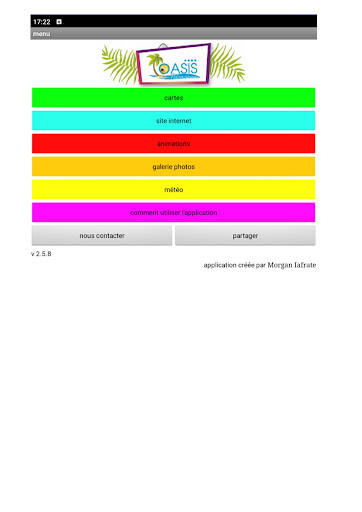 Android application oasis palavasienne screenshort