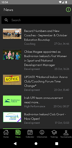 Badminton Ireland Screen 2