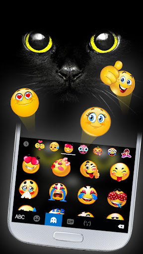 Black Cat Keyboard Theme Screen 3