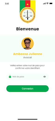 Android application Barreau du Cameroun screenshort