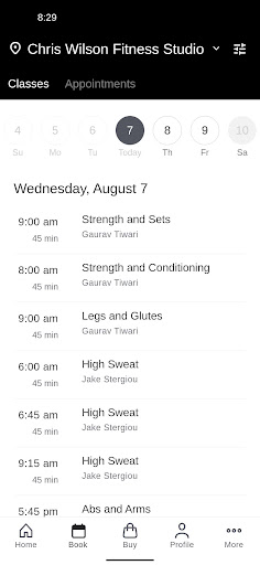 Chris Wilson Fitness Studio Screen 2