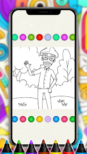 Blippi Coloring Page game
