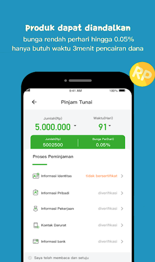 Android application Pinjol dana harapan tip screenshort