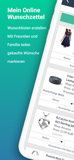 Android application Mein Online Wunschzettel screenshort