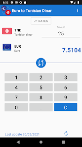 Screenshot 3 Euro a Dinar tunecino android