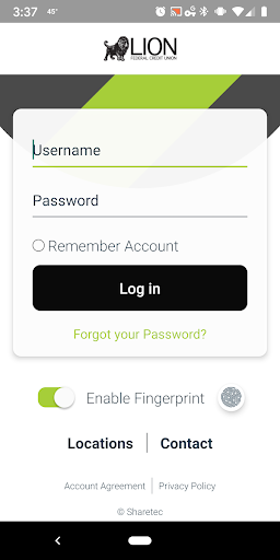 Android application Lion FCU Mobile Banking screenshort