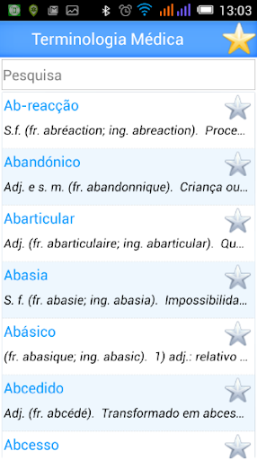 Medical dictionary 120000Words Screen 2