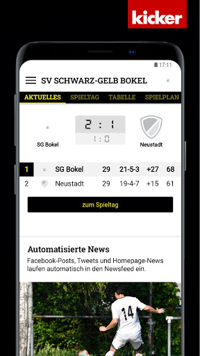 Android application SV Schwarz-Gelb Bokel screenshort
