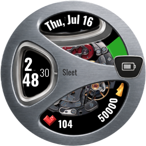 Futuristic Steel Watch Face