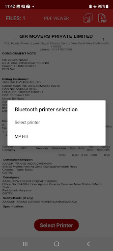 Inlog Network Printing App Screen 2
