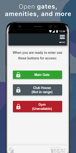 Tap2Open Access Screen 2