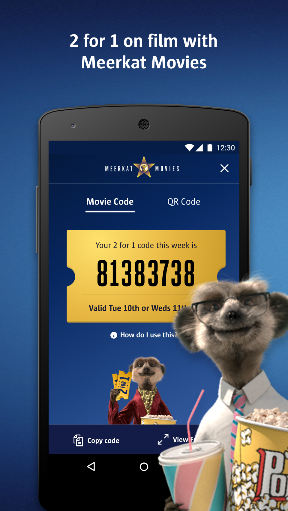 Android application Meerkat – from Compare the Market screenshort