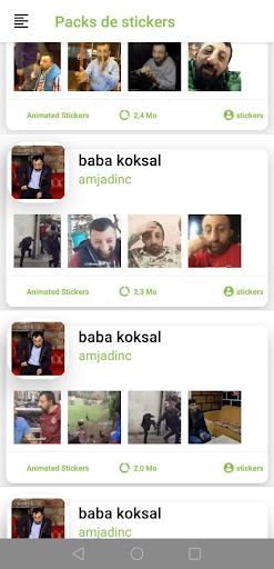 Android application Koksal Baba Stickers Animated screenshort