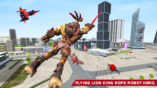 Robot Rope Hero-Lion King Game
