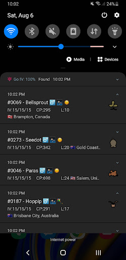 Android application Go IV100 screenshort