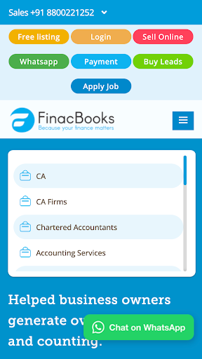 Android application Finacbooks screenshort