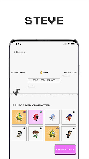 Android application Steve & Friends: Dino Run Game screenshort