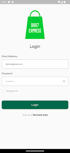 Android application 0007 Express Delivery screenshort