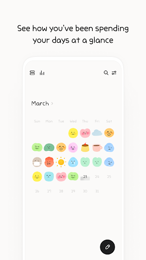 Android application Moodie - Mood Diary With Lock screenshort