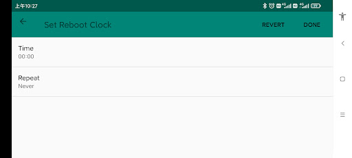 Scheduled Settings Screen 2