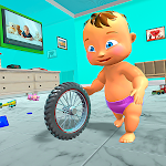 Cover Image of ダウンロード Naughty Twin Baby Simulator 3D  APK