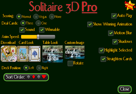 Solitaire 3D Classic Klondike+ MOD (Unlimited Money) 5