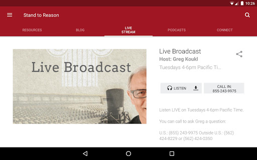 Screenshot of Stand to Reason