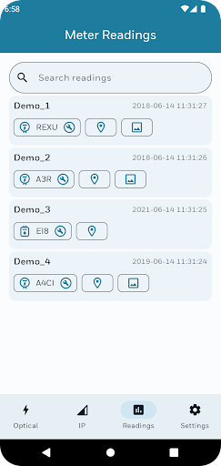 Android application FieldSense MeterSense screenshort