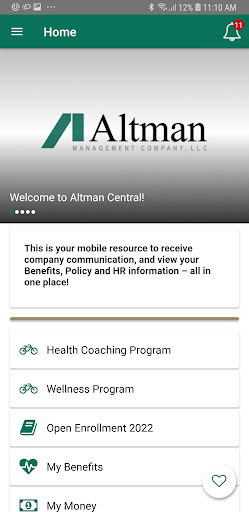 Android application Altman Central screenshort