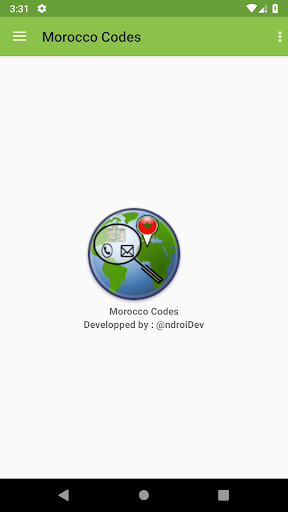 Android application Morocco Codes screenshort