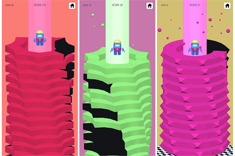 Drop Stack Among Us Fall Blast Crash 3D Helix 5