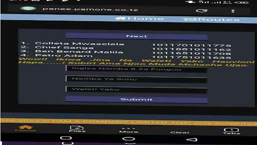 PamOne Screen 2
