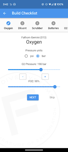 MyFathom for Fathom CCR divers Screen 2