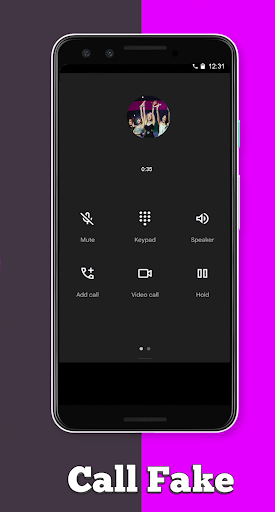 Android application Fake Call BlackPink screenshort