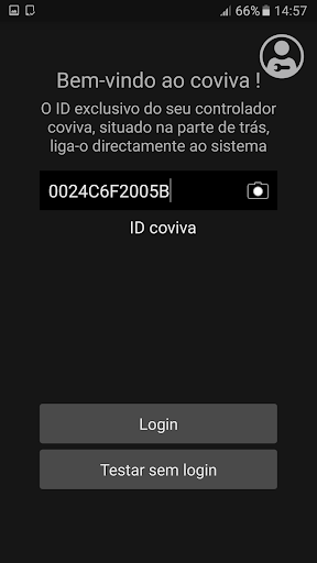 Visualização do aplicativo