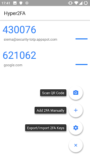 Two factor authenticator with
