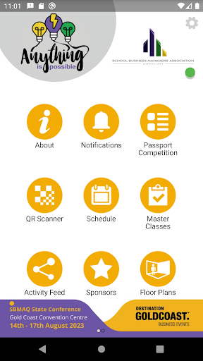 SBMAQ Conference Portal Screen 2
