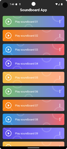 Android application Lizard sounds screenshort