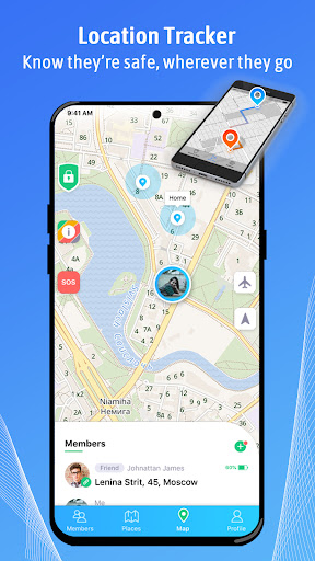 Screenshot of Be Closer: Family location