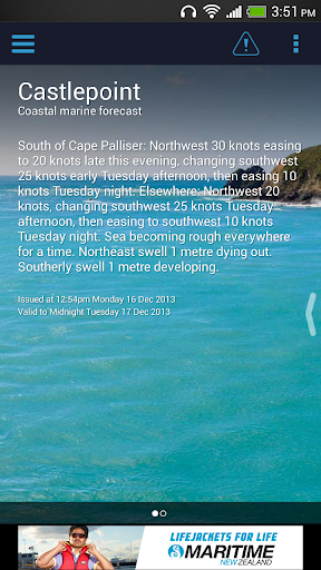 MetService Marine Screen 2