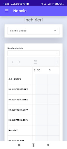 Android application Nacele screenshort