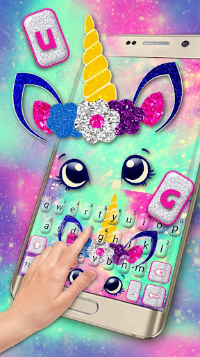 Unicorn Galaxy Keyboard Theme Screen 2