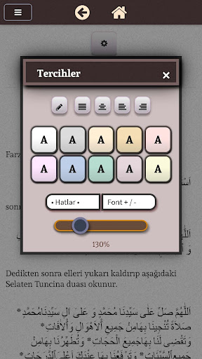 Screenshot of Namaz Tesbihatı Arapça Türkçe
